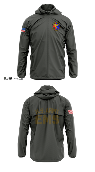 Windbreaker, U.S. ARMY EMS, EMS/EMT, Teamtime, Team time, sublimation, custom sports apparel, team uniforms, spirit wear, spiritwear, sports uniforms, custom shirts, team store, custom team store, fundraiser sports, apparel fundraiser