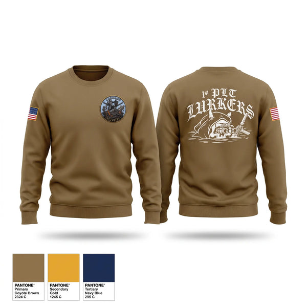 Crew Neck Sweatshirt, Lurkers, Army, Teamtime, Team time, sublimation, custom sports apparel, team uniforms, spirit wear, spiritwear, sports uniforms, custom shirts, team store, custom team store, fundraiser sports, apparel fundraiser