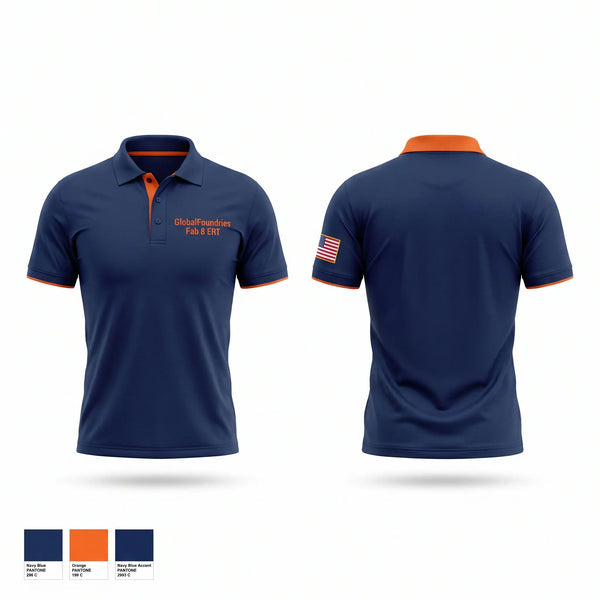 Short Sleeve Performance Polo, GlobalFoundries Fab 8 ERT, Fire Department, Teamtime, Team time, sublimation, custom sports apparel, team uniforms, spirit wear, spiritwear, sports uniforms, custom shirts, team store, custom team store, fundraiser sports, apparel fundraiser