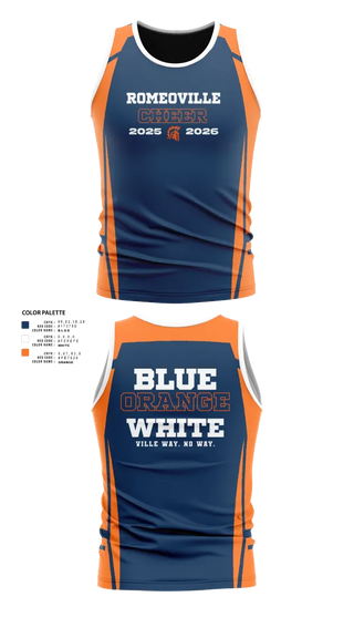 Tank Top, Romeoville Cheer, Cheer, Teamtime, Team time, sublimation, custom sports apparel, team uniforms, spirit wear, spiritwear, sports uniforms, custom shirts, team store, custom team store, fundraiser sports, apparel fundraiser