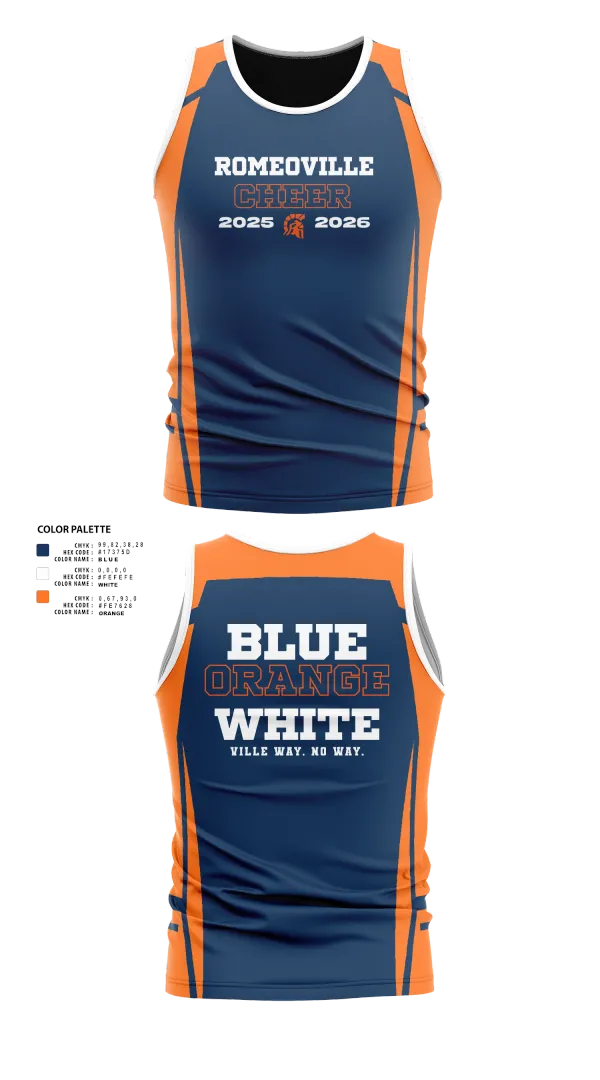 Tank Top, Romeoville Cheer, Cheer, Teamtime, Team time, sublimation, custom sports apparel, team uniforms, spirit wear, spiritwear, sports uniforms, custom shirts, team store, custom team store, fundraiser sports, apparel fundraiser