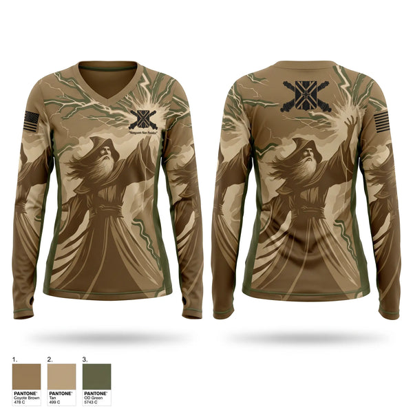 Womens Long Sleeve Vneck Shirt, Thunder, Army, Teamtime, Team time, sublimation, custom sports apparel, team uniforms, spirit wear, spiritwear, sports uniforms, custom shirts, team store, custom team store, fundraiser sports, apparel fundraiser