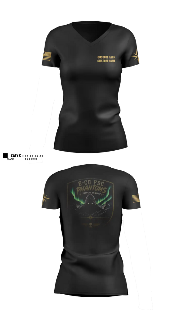 E co 1-229 Women's Short Sleeve V-neck Shirt - 8