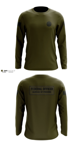 Long Sleeve Performance Shirt, Federal bureau of prions, Police, Teamtime, Team time, sublimation, custom sports apparel, team uniforms, spirit wear, spiritwear, sports uniforms, custom shirts, team store, custom team store, fundraiser sports, apparel fundraiser