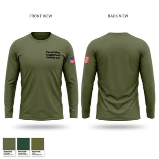 Long Sleeve Performance Shirt, Peoria Police Neighborhood Services Unit, Police, Teamtime, Team time, sublimation, custom sports apparel, team uniforms, spirit wear, spiritwear, sports uniforms, custom shirts, team store, custom team store, fundraiser sports, apparel fundraiser