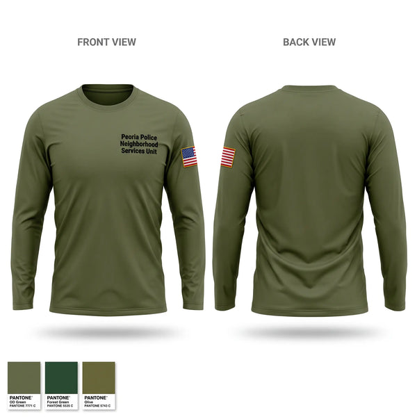 Long Sleeve Performance Shirt, Peoria Police Neighborhood Services Unit, Police, Teamtime, Team time, sublimation, custom sports apparel, team uniforms, spirit wear, spiritwear, sports uniforms, custom shirts, team store, custom team store, fundraiser sports, apparel fundraiser