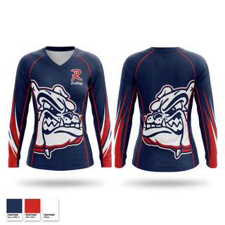 Womens Long Sleeve Vneck Shirt, Riverside Junior High School Soccer, Men's Soccer, Teamtime, Team time, sublimation, custom sports apparel, team uniforms, spirit wear, spiritwear, sports uniforms, custom shirts, team store, custom team store, fundraiser sports, apparel fundraiser