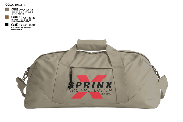 Duffle Bag, SPRINX FIRE PROTECTION, , Teamtime, Team time, sublimation, custom sports apparel, team uniforms, spirit wear, spiritwear, sports uniforms, custom shirts, team store, custom team store, fundraiser sports, apparel fundraiser