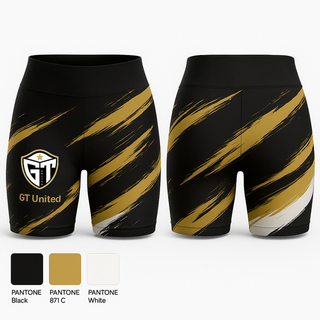 Womens Compression Shorts, GT United, Women's Soccer, Teamtime, Team time, sublimation, custom sports apparel, team uniforms, spirit wear, spiritwear, sports uniforms, custom shirts, team store, custom team store, fundraiser sports, apparel fundraiser