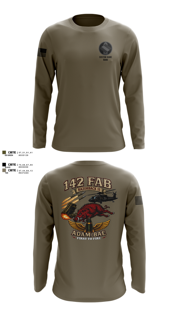 Long Sleeve Performance Shirt, 142nd, Army, Teamtime, Team time, sublimation, custom sports apparel, team uniforms, spirit wear, spiritwear, sports uniforms, custom shirts, team store, custom team store, fundraiser sports, apparel fundraiser