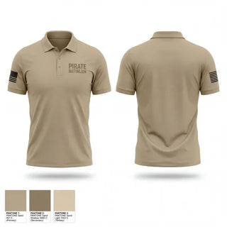 Short Sleeve Performance Polo, Pirate Battalion, Army, Teamtime, Team time, sublimation, custom sports apparel, team uniforms, spirit wear, spiritwear, sports uniforms, custom shirts, team store, custom team store, fundraiser sports, apparel fundraiser