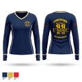 Livingston Fire District 11 23645532 Women's Long Sleeve V-neck Shirt - 1