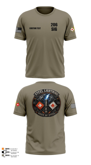 Short Sleeve Performance Shirt, 206 Steel Lightning, Army, Teamtime, Team time, sublimation, custom sports apparel, team uniforms, spirit wear, spiritwear, sports uniforms, custom shirts, team store, custom team store, fundraiser sports, apparel fundraiser