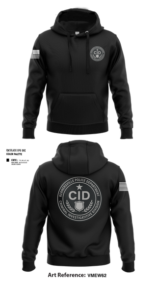 Hoodie, Kernersville Police Department Criminal Investigative Division, Police, Teamtime, Team time, sublimation, custom sports apparel, team uniforms, spirit wear, spiritwear, sports uniforms, custom shirts, team store, custom team store, fundraiser sports, apparel fundraiser