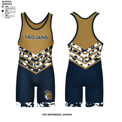 Antonito Trojans Wrestling Singlet - 9