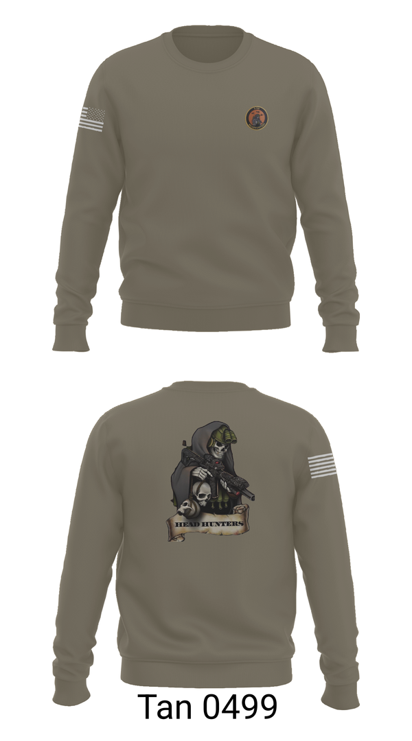 Crew Neck Sweatshirt, HHC 2-135th AVN REG, , Teamtime, Team time, sublimation, custom sports apparel, team uniforms, spirit wear, spiritwear, sports uniforms, custom shirts, team store, custom team store, fundraiser sports, apparel fundraiser