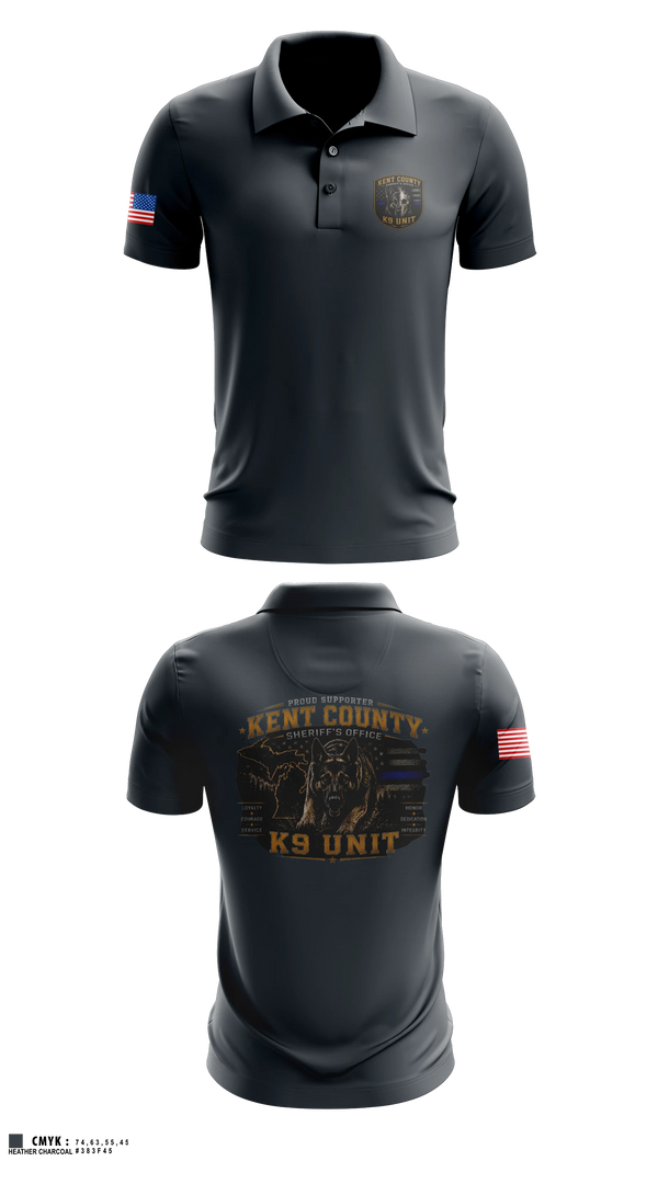 Short Sleeve Performance Polo, KCSO K9, Police, Teamtime, Team time, sublimation, custom sports apparel, team uniforms, spirit wear, spiritwear, sports uniforms, custom shirts, team store, custom team store, fundraiser sports, apparel fundraiser