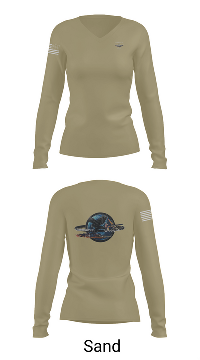 15th MI BN 97323221 Women's Long Sleeve V-neck Shirt - 97