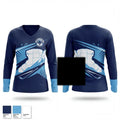 Buffalo stampede sled hockey team 50782390 Women's Long Sleeve V-neck Shirt - 1