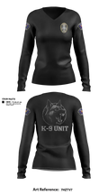 Farmersville PD 79082550 Women's Long Sleeve V-neck Shirt - 10