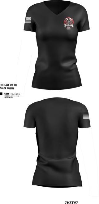 Womens Short Sleeve Vneck Shirt, The Nightmare, , Teamtime, Team time, sublimation, custom sports apparel, team uniforms, spirit wear, spiritwear, sports uniforms, custom shirts, team store, custom team store, fundraiser sports, apparel fundraiser