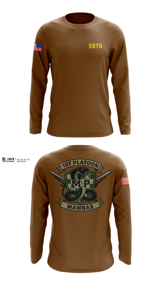 Long Sleeve Performance Shirt, 410TH Military Police Mambas, Army, Teamtime, Team time, sublimation, custom sports apparel, team uniforms, spirit wear, spiritwear, sports uniforms, custom shirts, team store, custom team store, fundraiser sports, apparel fundraiser