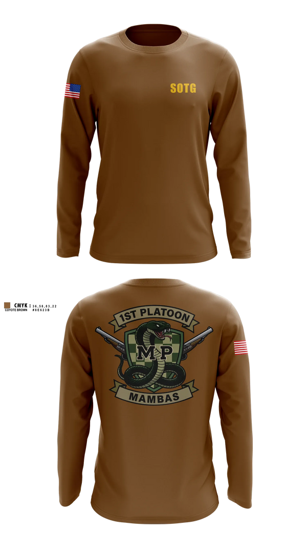 Long Sleeve Performance Shirt, 410TH Military Police Mambas, Army, Teamtime, Team time, sublimation, custom sports apparel, team uniforms, spirit wear, spiritwear, sports uniforms, custom shirts, team store, custom team store, fundraiser sports, apparel fundraiser