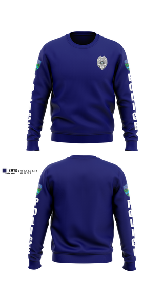 Crew Neck Sweatshirt, Palm Springs Police, Police, Teamtime, Team time, sublimation, custom sports apparel, team uniforms, spirit wear, spiritwear, sports uniforms, custom shirts, team store, custom team store, fundraiser sports, apparel fundraiser