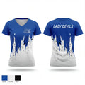 Lisbon Blue Devils 71405873 Women's Short Sleeve V-neck Shirt - 1