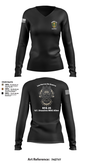 Womens Long Sleeve Vneck Shirt, 319th IEW, , Teamtime, Team time, sublimation, custom sports apparel, team uniforms, spirit wear, spiritwear, sports uniforms, custom shirts, team store, custom team store, fundraiser sports, apparel fundraiser