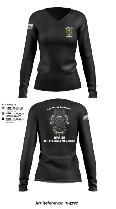 319th IEW Women's Long Sleeve V-neck Shirt - 6