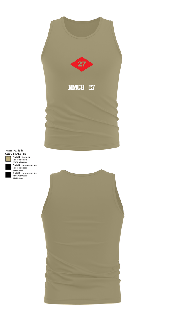 Tank Top, NMCB  27, Navy, Teamtime, Team time, sublimation, custom sports apparel, team uniforms, spirit wear, spiritwear, sports uniforms, custom shirts, team store, custom team store, fundraiser sports, apparel fundraiser
