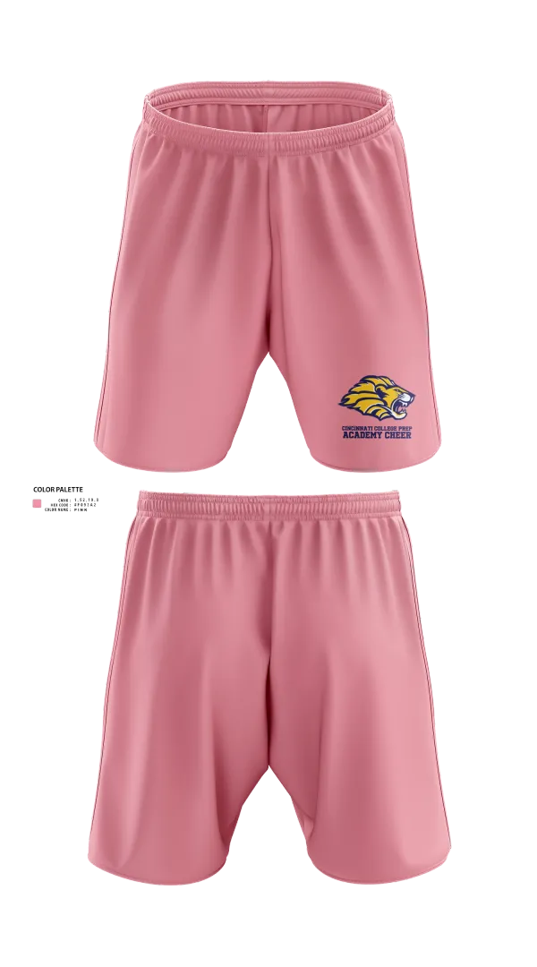 Athletic Shorts With Pockets, Cincinnati College Prep Academy Cheer, Cheer, Teamtime, Team time, sublimation, custom sports apparel, team uniforms, spirit wear, spiritwear, sports uniforms, custom shirts, team store, custom team store, fundraiser sports, apparel fundraiser