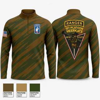 Quarter Zip Jacket, Meerkats 173rd, Army, Teamtime, Team time, sublimation, custom sports apparel, team uniforms, spirit wear, spiritwear, sports uniforms, custom shirts, team store, custom team store, fundraiser sports, apparel fundraiser