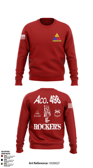 Crew Neck Sweatshirt, 498th SUP BN 2AD (FWD), Army, Teamtime, Team time, sublimation, custom sports apparel, team uniforms, spirit wear, spiritwear, sports uniforms, custom shirts, team store, custom team store, fundraiser sports, apparel fundraiser