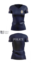 LACY LAKEVIEW POLICE  Women's Short Sleeve V-neck Shirt - 3