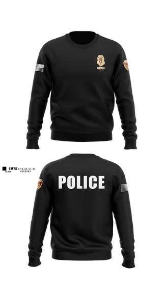 Crew Neck Sweatshirt, team name, Police, Teamtime, Team time, sublimation, custom sports apparel, team uniforms, spirit wear, spiritwear, sports uniforms, custom shirts, team store, custom team store, fundraiser sports, apparel fundraiser