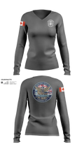 6 Squadron Crew 2 30938253 Women's Long Sleeve V-neck Shirt - 1