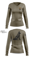 355 K9 Women's Long Sleeve V-neck Shirt - 11