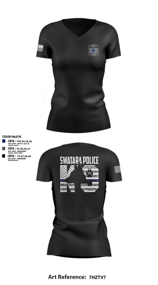 Womens Short Sleeve Vneck Shirt, Swatara K9, Police, Teamtime, Team time, sublimation, custom sports apparel, team uniforms, spirit wear, spiritwear, sports uniforms, custom shirts, team store, custom team store, fundraiser sports, apparel fundraiser