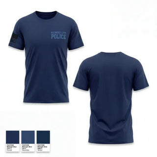 Old School Cotton Feel Shirt, Midwest city police, Police, Teamtime, Team time, sublimation, custom sports apparel, team uniforms, spirit wear, spiritwear, sports uniforms, custom shirts, team store, custom team store, fundraiser sports, apparel fundraiser