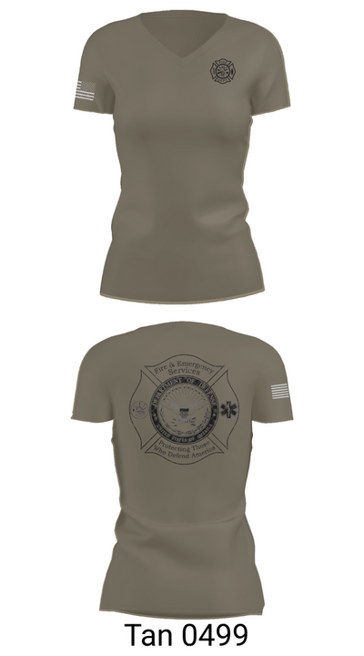 Fundamentals 58616940 Women's Short Sleeve V-neck Shirt - 68