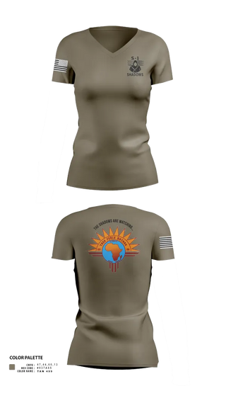 Womens Short Sleeve Vneck Shirt, TF BATAAN S1, Army, Teamtime, Team time, sublimation, custom sports apparel, team uniforms, spirit wear, spiritwear, sports uniforms, custom shirts, team store, custom team store, fundraiser sports, apparel fundraiser