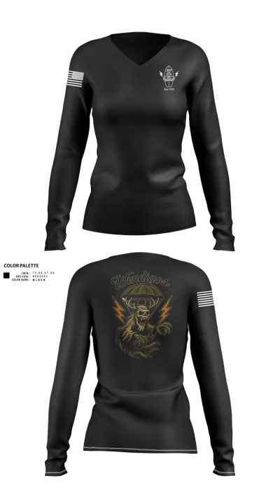 301 76362745 Women's Long Sleeve V-neck Shirt - 21