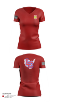 Lewis County Lions 17232794 Women's Short Sleeve V-neck Shirt - 11