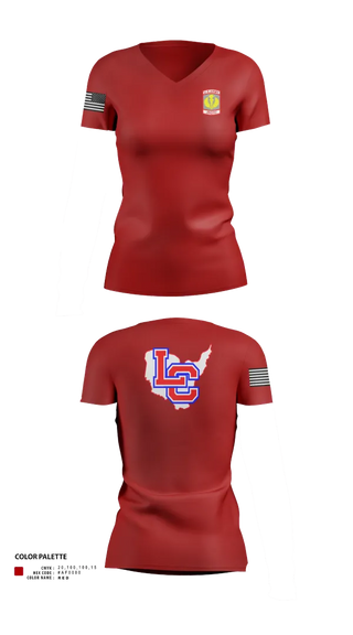 Womens Short Sleeve Vneck Shirt, Lewis County Lions, , Teamtime, Team time, sublimation, custom sports apparel, team uniforms, spirit wear, spiritwear, sports uniforms, custom shirts, team store, custom team store, fundraiser sports, apparel fundraiser