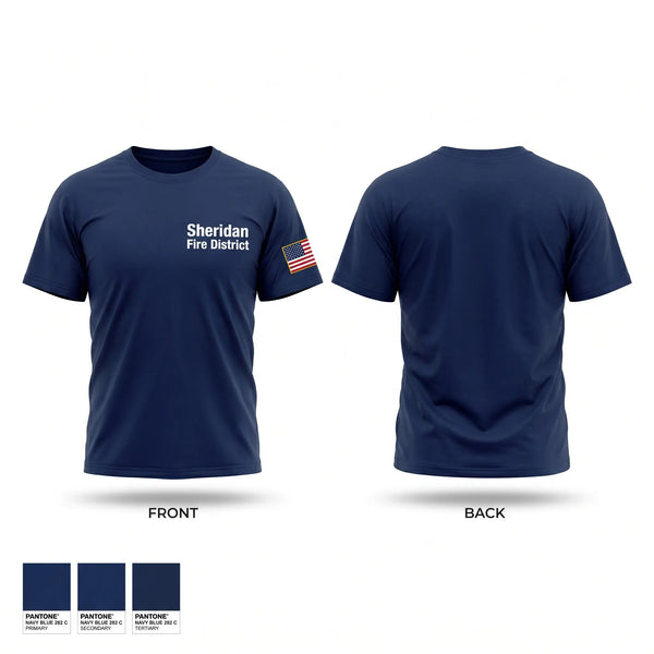 Old School Cotton Feel Shirt, Sheridan fire district, Fire Department, Teamtime, Team time, sublimation, custom sports apparel, team uniforms, spirit wear, spiritwear, sports uniforms, custom shirts, team store, custom team store, fundraiser sports, apparel fundraiser