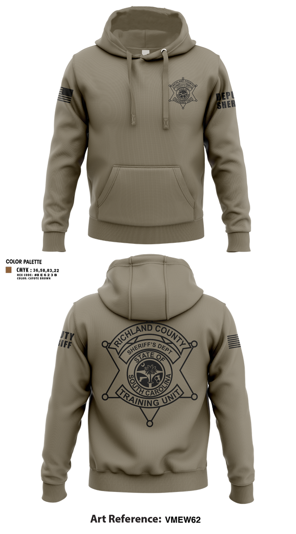 Hoodie, Richland County Sheriff's Department Training Unit, Police, Teamtime, Team time, sublimation, custom sports apparel, team uniforms, spirit wear, spiritwear, sports uniforms, custom shirts, team store, custom team store, fundraiser sports, apparel fundraiser
