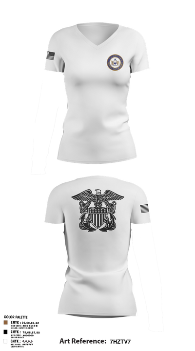 NSCS 5446816 Women's Short Sleeve V-neck Shirt - 5