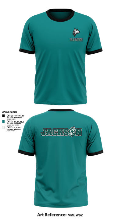 Jackson Dance 2996899 Short Sleeve Performance Shirt - 21